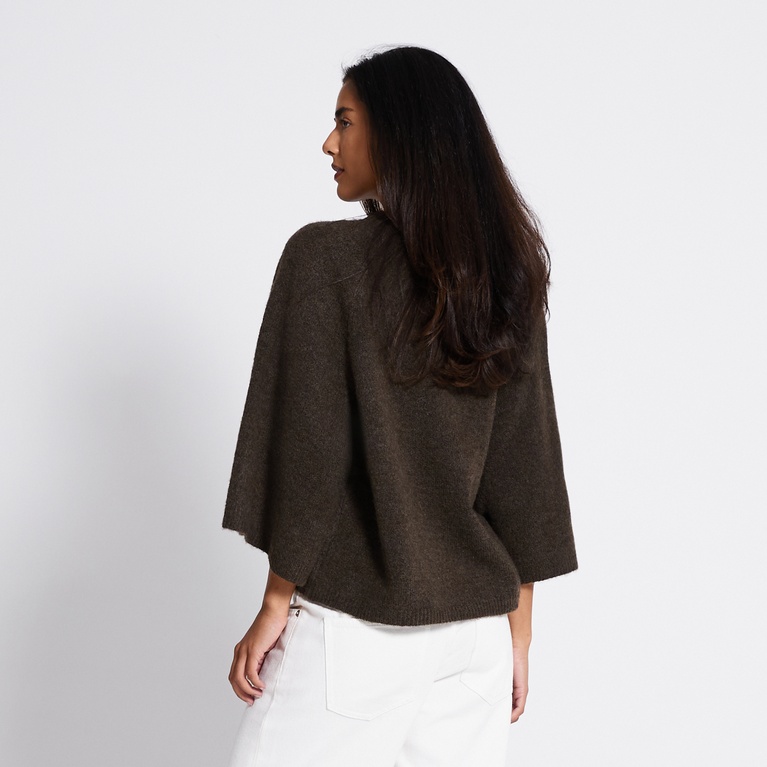 Wide sleeve knit tee "Perla"